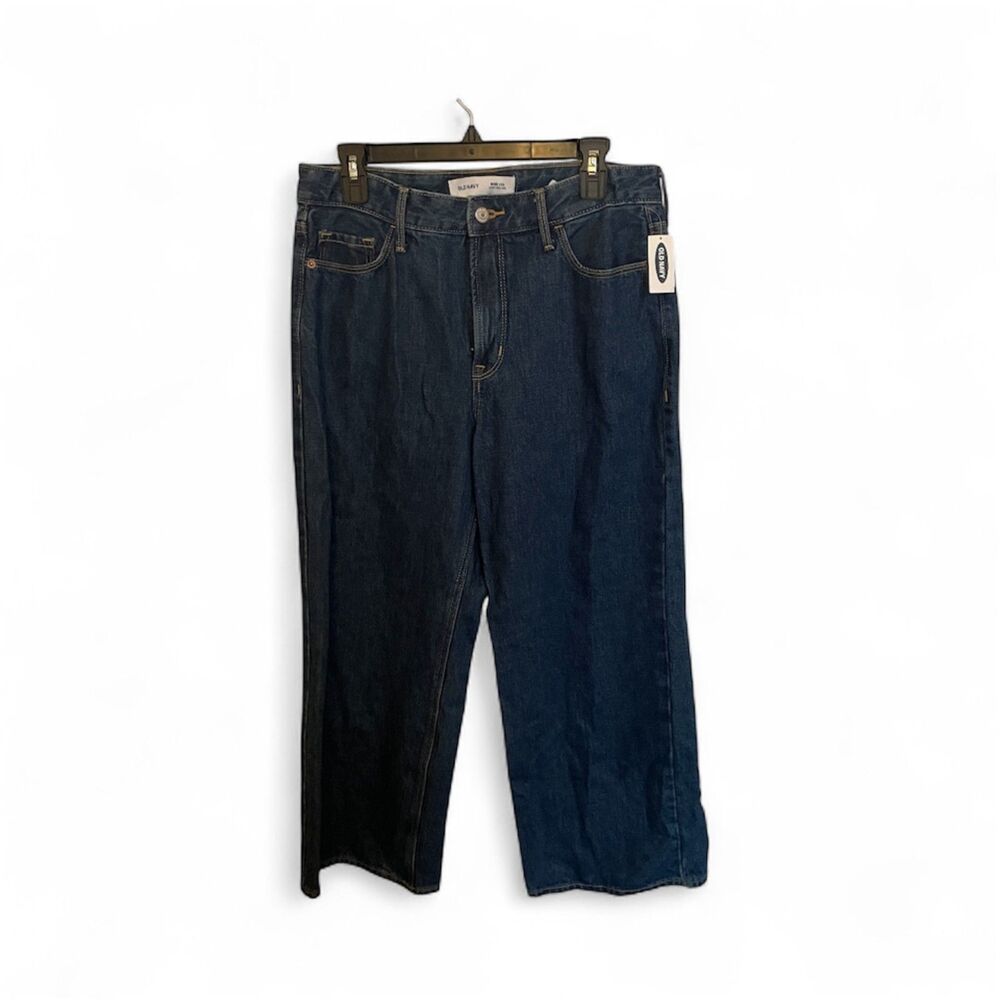 Old Navy NWT Wide Leg Extra High Rise Dark Wash Jeans Denim Size 8 Y2k Casual